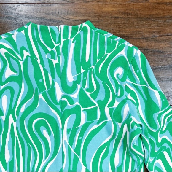 Lilly Pulitzer • Charlena Dress printed ponte shift green blue Finders Keepers - Picture 11 of 13